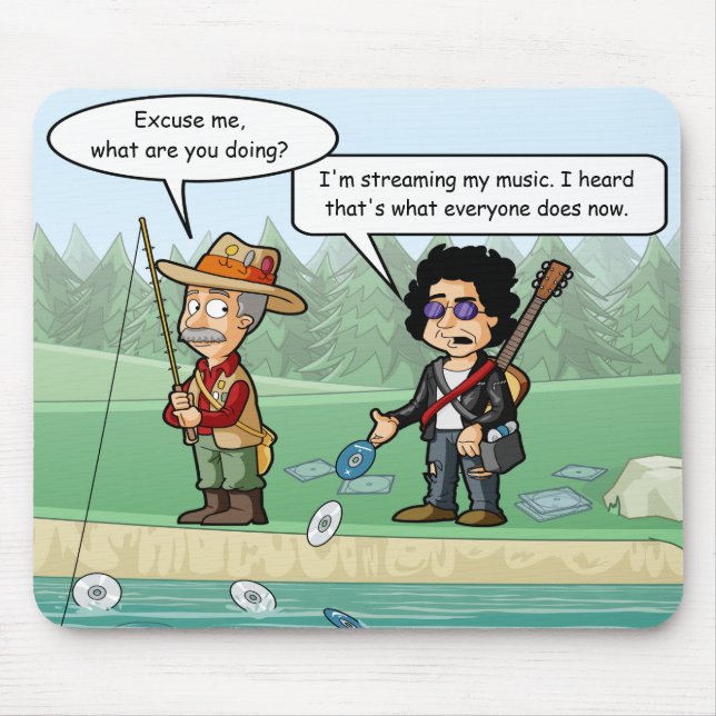 Alfombrilla De Ratón Music Streaming Funny Pun Mouse Pad (Frente)