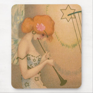 Alfombrilla De Ratón Música antigua ángeles músicos victorianos flauta 