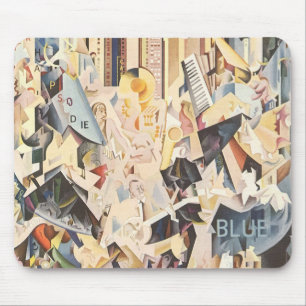 Alfombrilla De Ratón Música antigua, jazz Art Déco, Rapsodia en azul