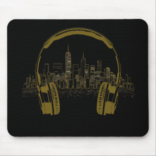 Alfombrilla De Ratón Música Auriculares Rhyme Maravilloso Vector de Vib