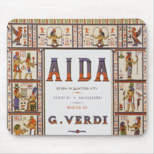 Alfombrilla De Ratón Música de la ópera del vintage, egipcio Aida de
