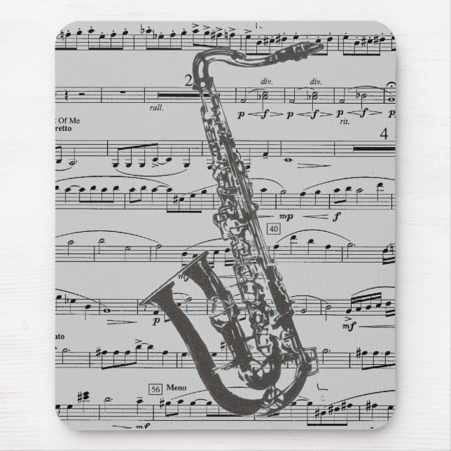 Alfombrilla De Ratón Música del saxofón (Frente)
