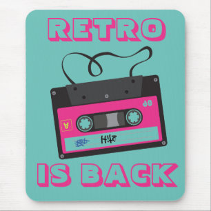 Alfombrilla De Ratón Música Groovy de la cinta Cassette Retro 80