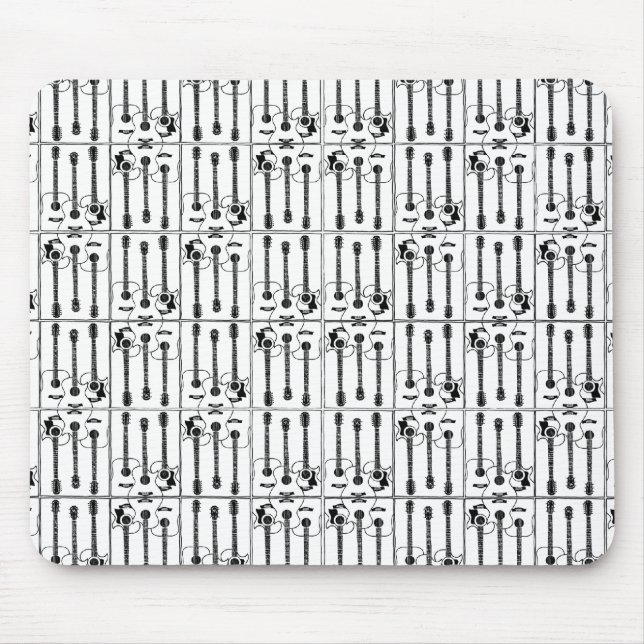 Alfombrilla De Ratón música, guitarras (Frente)