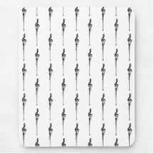 Música Motif Melding Treble Clef Black and White