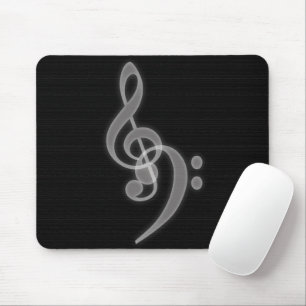Alfombrilla De Ratón Música - Treble y Bass Clef Mouse Pad