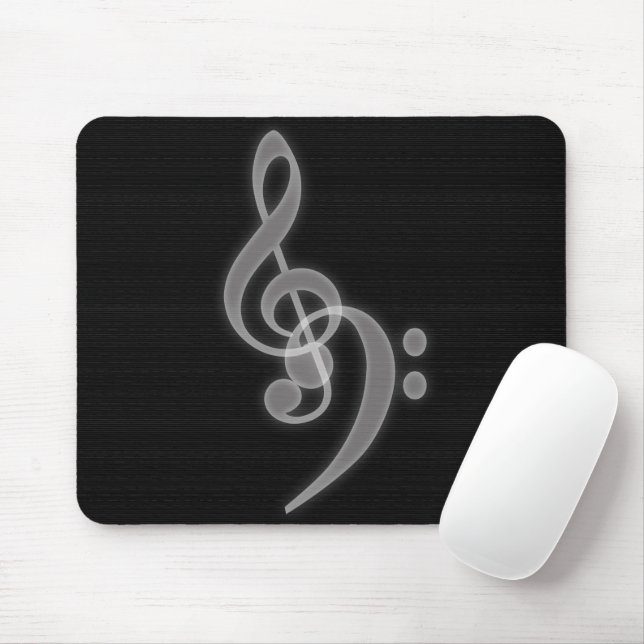 Alfombrilla De Ratón Música - Treble y Bass Clef Mouse Pad (Con ratón)