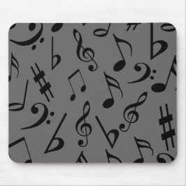 Alfombrilla De Ratón Musical Notes Mousepad - Plata