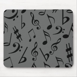 Alfombrilla De Ratón Musical Notes Mousepad - Plata
