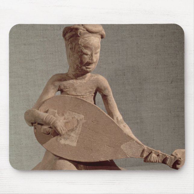 Alfombrilla De Ratón Músico asentado que toca un laúd, de (Frente)