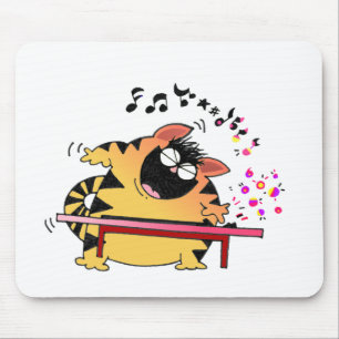 Alfombrilla De Ratón Músico gordo del gato de los gatos el   de LOL