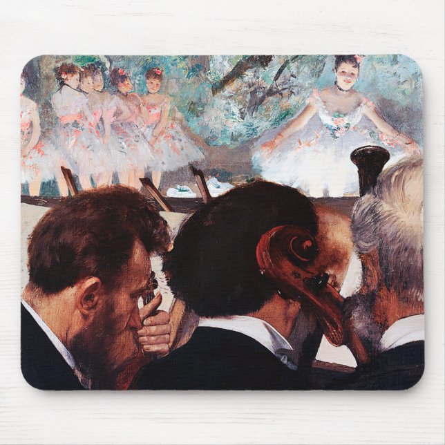 Alfombrilla De Ratón Músicos de orquesta, Edgar Degas (Frente)