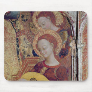Alfombrilla De Ratón Músicos del ángel de la pintura de la Virgen y d