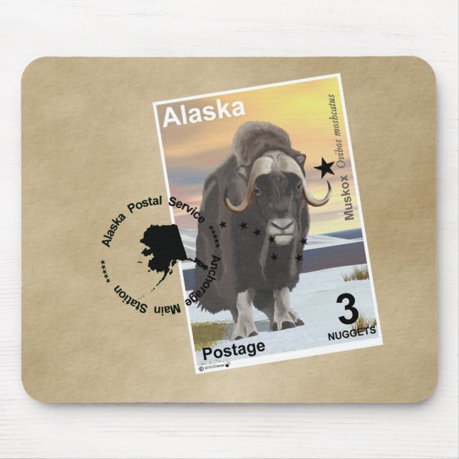 Alfombrilla De Ratón Muskox Stamp Souvenir (Frente)