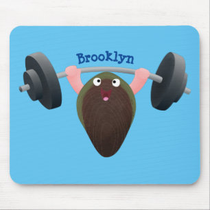 Alfombrilla De Ratón Mussel gracioso trabajando en ilustracion personal