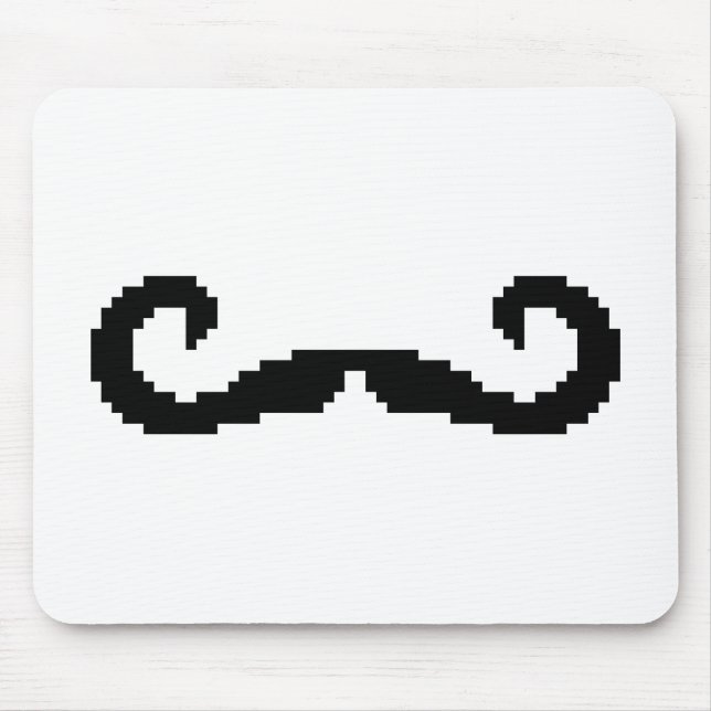 Alfombrilla De Ratón Mustache de manillar para píxeles de 8 bits (Frente)