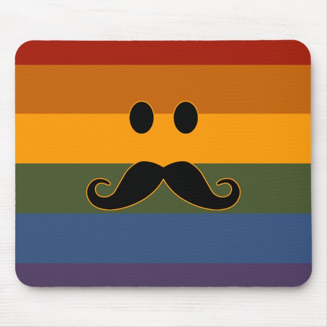 Alfombrilla De Ratón Mustache Pride personalizado mousepad (Frente)