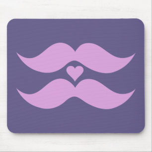 Alfombrilla De Ratón Mustaches rosados personalizado mousepad