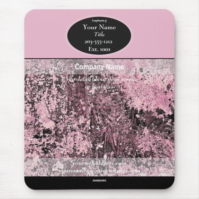 Alfombrilla De Ratón Mustad promocional Pink HAMbyWG Almohadilla del ra (Frente)