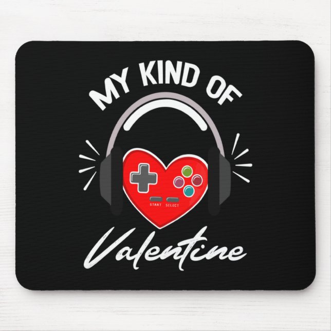 Alfombrilla De Ratón My Kind Valentine Gamer Valentines Day Gaming Boy  (Frente)