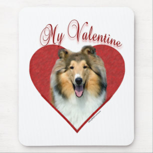 Alfombrilla De Ratón My Rough Collie Valentine