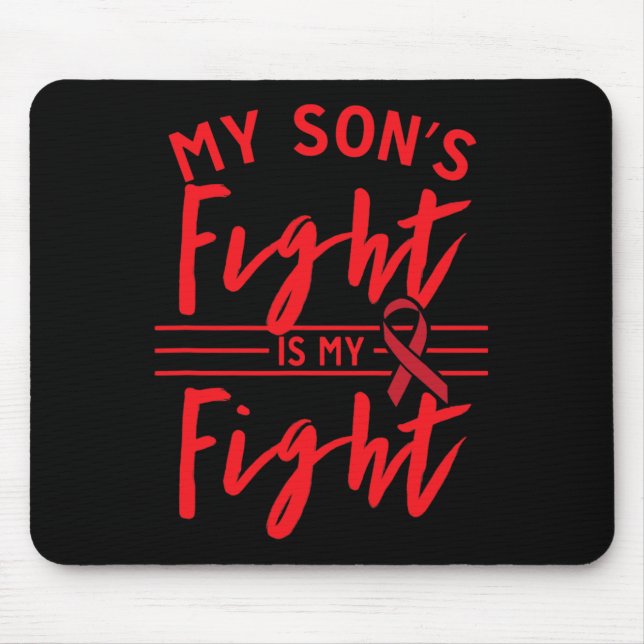 Alfombrilla De Ratón My Son's Fight Is My Fight Blood Cancer Awareness  (Frente)