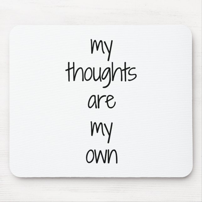 Alfombrilla De Ratón My Thoughts Mouse Pad (Frente)