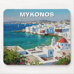 Alfombrilla De Ratón Mykonos Grecia Islas griegas Pequeña Venecia