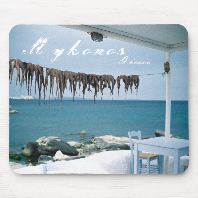 Alfombrilla De Ratón Mykonos, Grecia Mousepad (Frente)