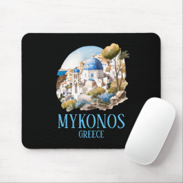 Alfombrilla De Ratón Mykonos Grecia Vintage de la isla griega