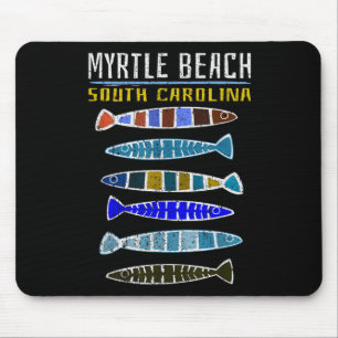 Alfombrilla De Ratón Myrtle Beach Shirt Cute Pescado Pesca Carolina del