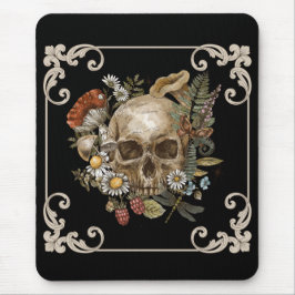Alfombrilla De Ratón Mystic Skull Vintage Black