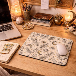 Alfombrilla De Ratón Mystical Celestial Moon Stars Pattern