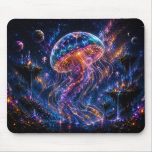 Alfombrilla De Ratón Mystical Purple & Blue Celestial Jellyfish Mouse P