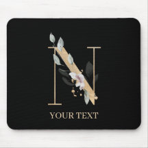 N Floral monograma personalizado