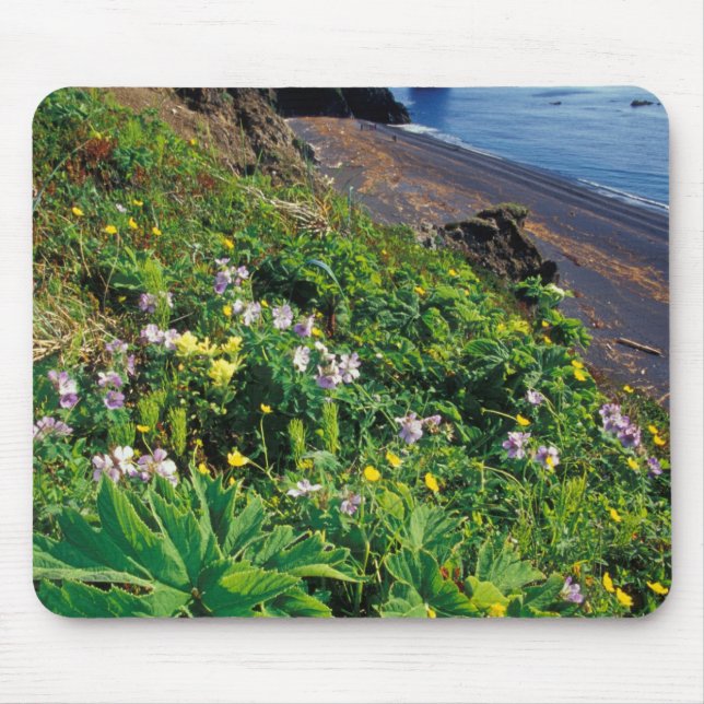 Alfombrilla De Ratón NA, EE. UU., Alaska, Islas Semidi, Flores silvestr (Frente)