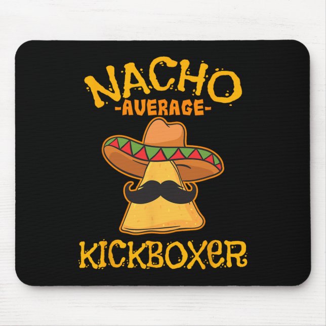Alfombrilla De Ratón Nacho Kickboxer promedio Cinco De Mayo patada mexi (Frente)