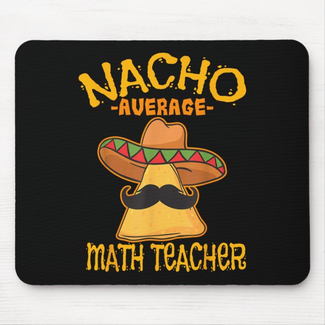 Alfombrilla De Ratón Nacho promedio matemática matemática cinco de Mamá (Frente)
