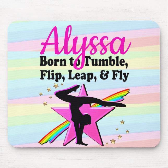 ALFOMBRILLA DE RATÓN NACIDO A TUMBLE, FLIP, LEAP Y FLOR (Frente)