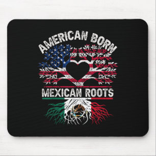 Alfombrilla De Ratón Nacido Americano Raíces Mexicanas Bandera Árbol Mé