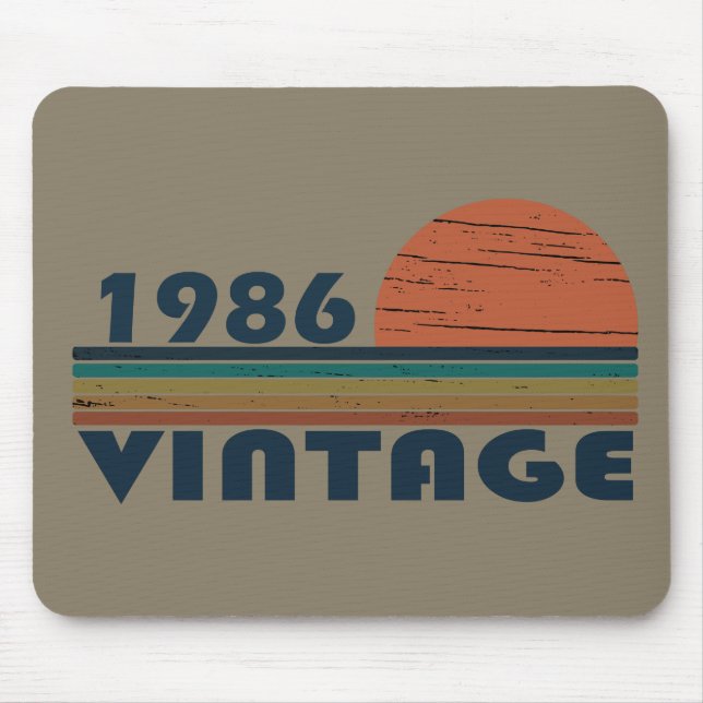 Alfombrilla De Ratón nacido en 1986, cumpleaños vintage (Frente)