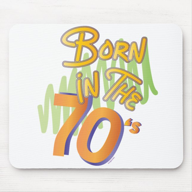 Alfombrilla De Ratón Nacido en los 70 de Guay Old AgeFun (Frente)