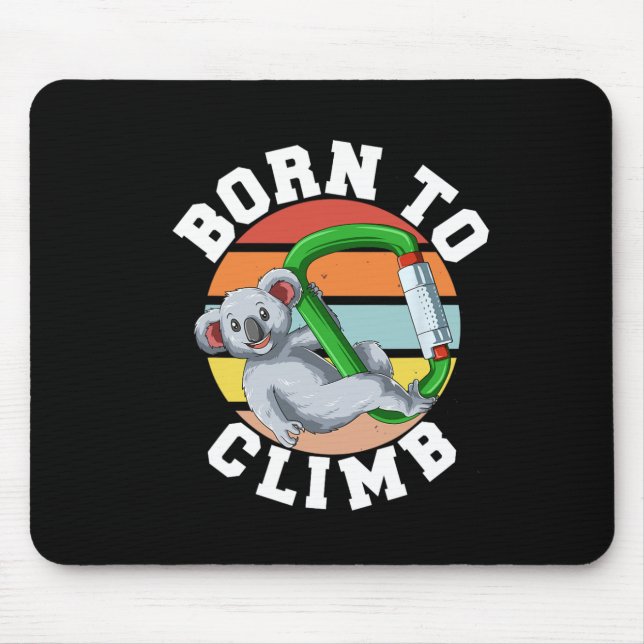 Alfombrilla De Ratón Nacido para escalar - Koala de escalada en bloque  (Frente)