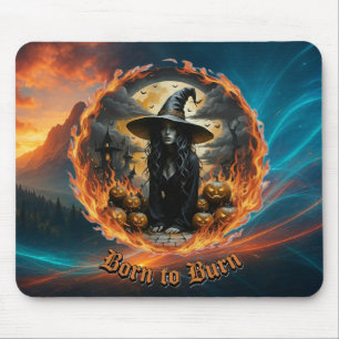 Alfombrilla De Ratón Nacido para quemar Mousepad de bruja