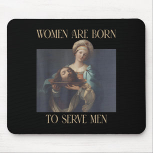 Alfombrilla De Ratón Nacido Para Servir A Hombres Divertidos Jefe Chica