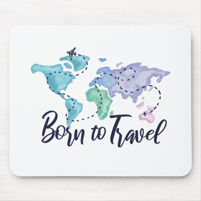 Alfombrilla De Ratón Nacido para viajar (Frente)