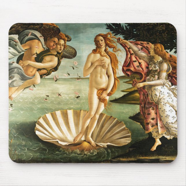 Alfombrilla De Ratón Nacimiento Botticelli De Pintura De Arte Renacenti (Frente)