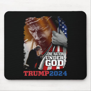 Alfombrilla De Ratón Nación bajo Dios Presidente Trump 2024 América Chr
