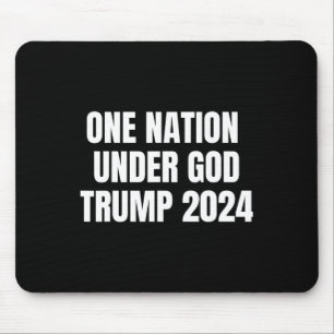 Alfombrilla De Ratón Nación Bajo Dios Trump 2024 Dios Bandera Americana