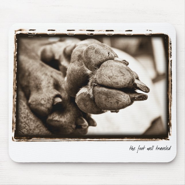 Alfombrilla De Ratón Nación de Weimaraner: "El pie viajó bien " (Frente)